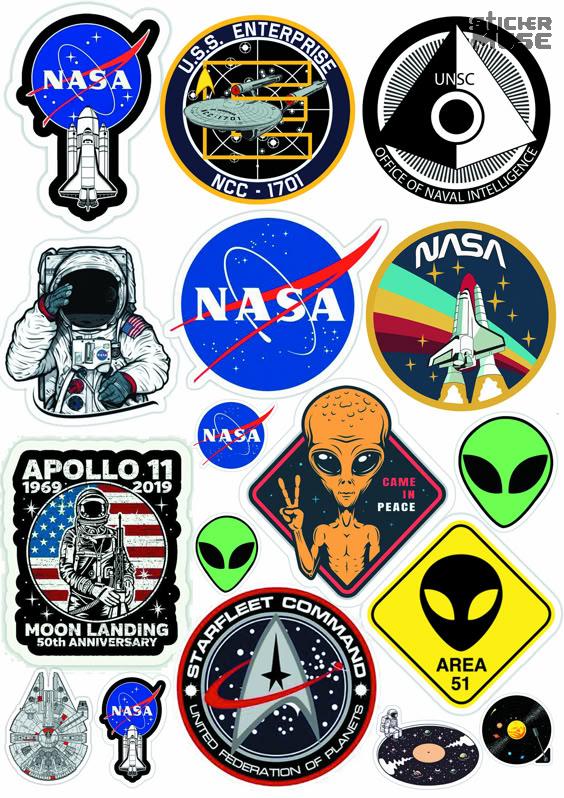 NASA Space Pack – Out of This World | STICKER PACK (17 Pcs)