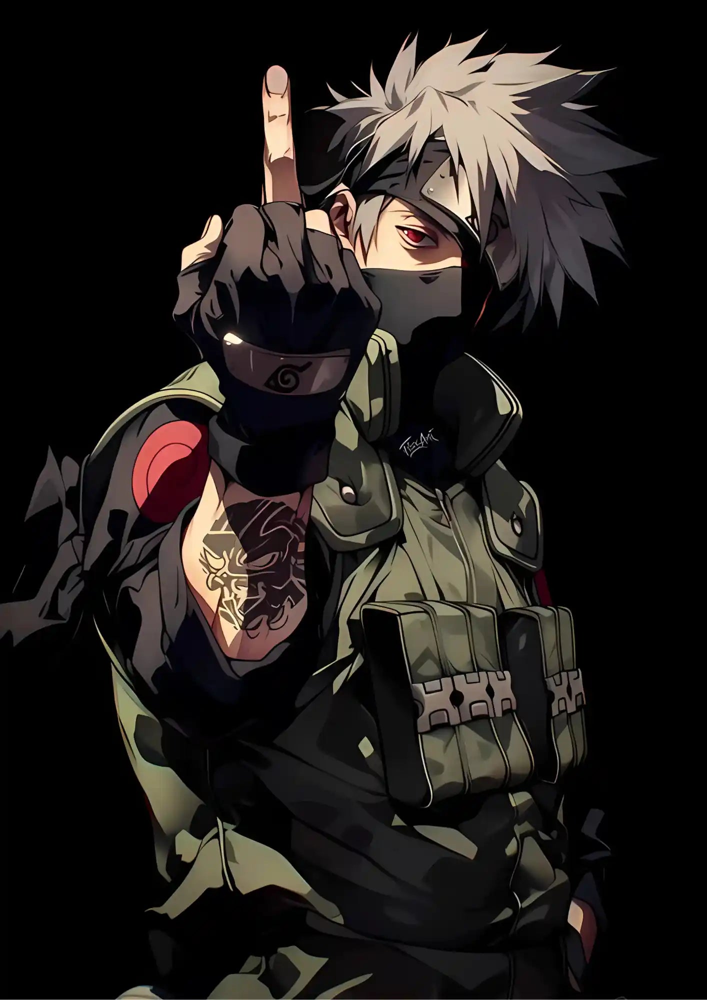 Anime Warrior with Silver Hair