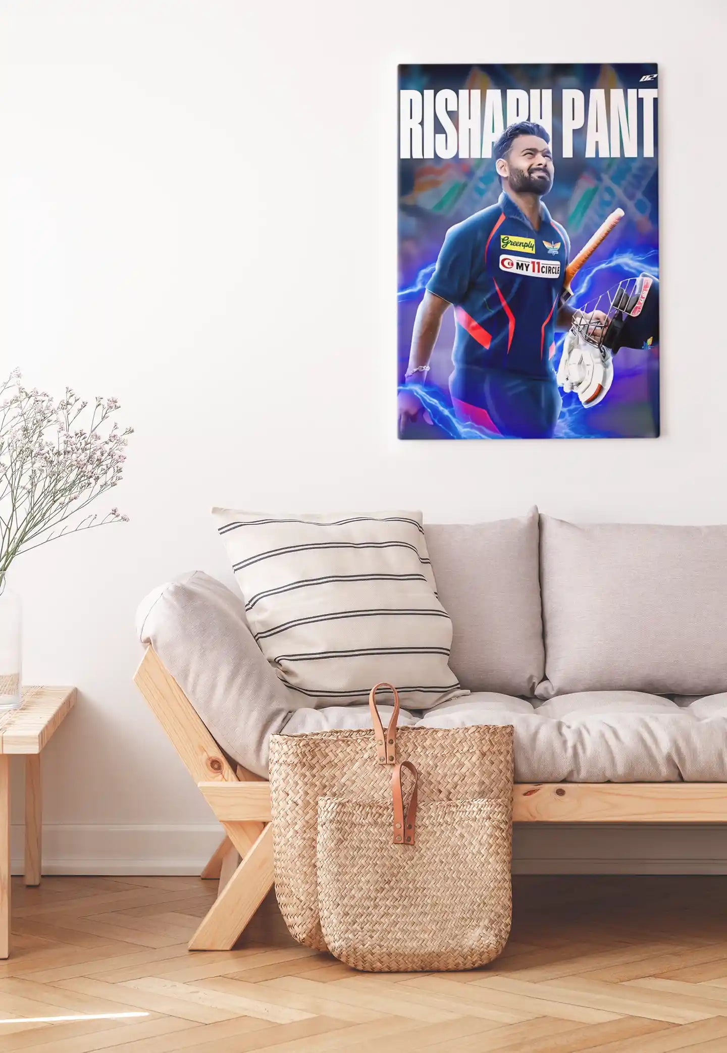 Rishabh Pant Cricket Action Poster - IPL