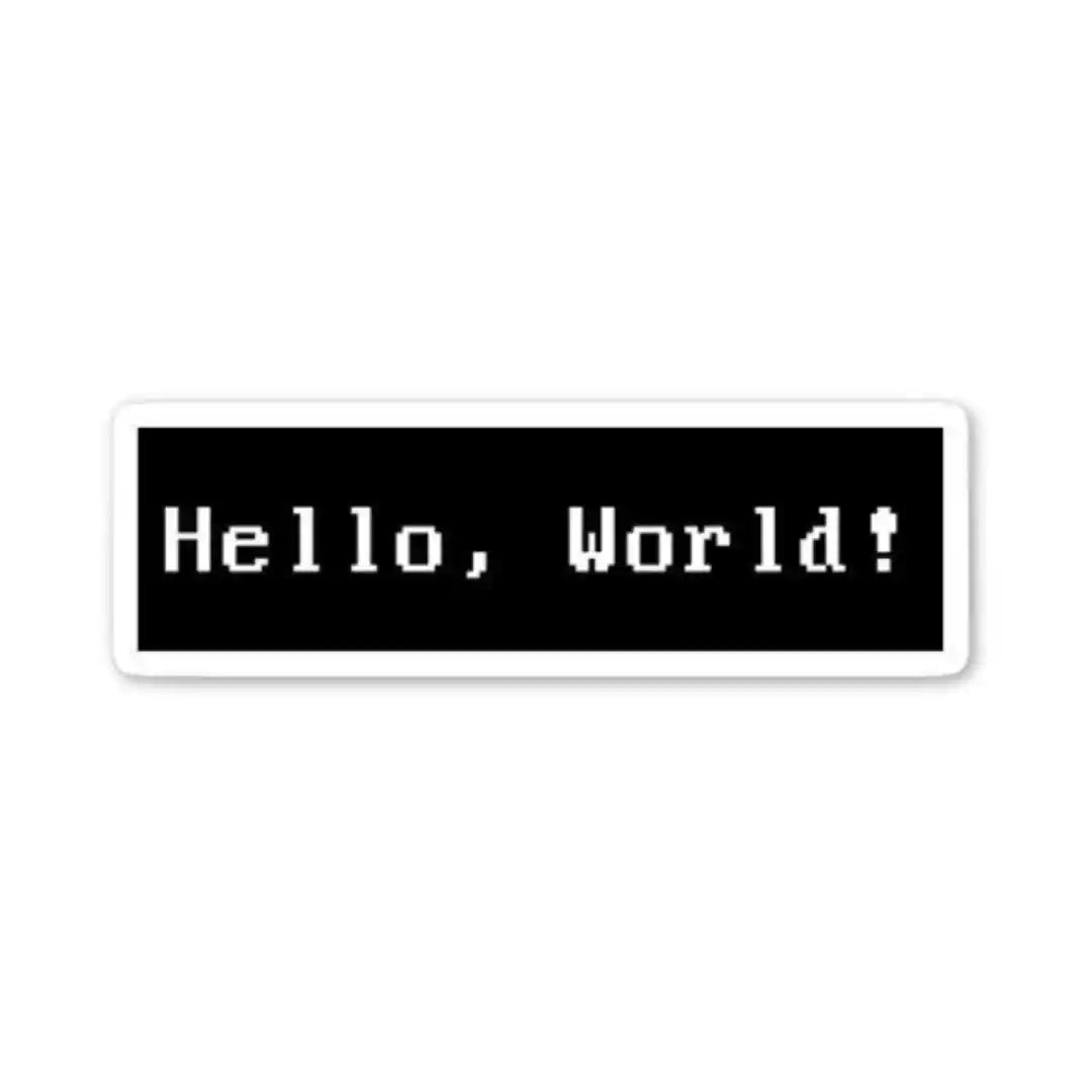 Hello World Coding Text