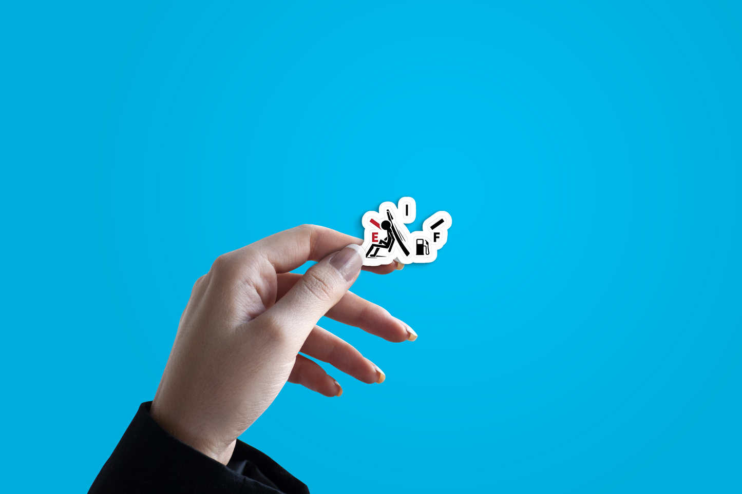 Airborne Motorcycle Stunt Rider Action Sticker