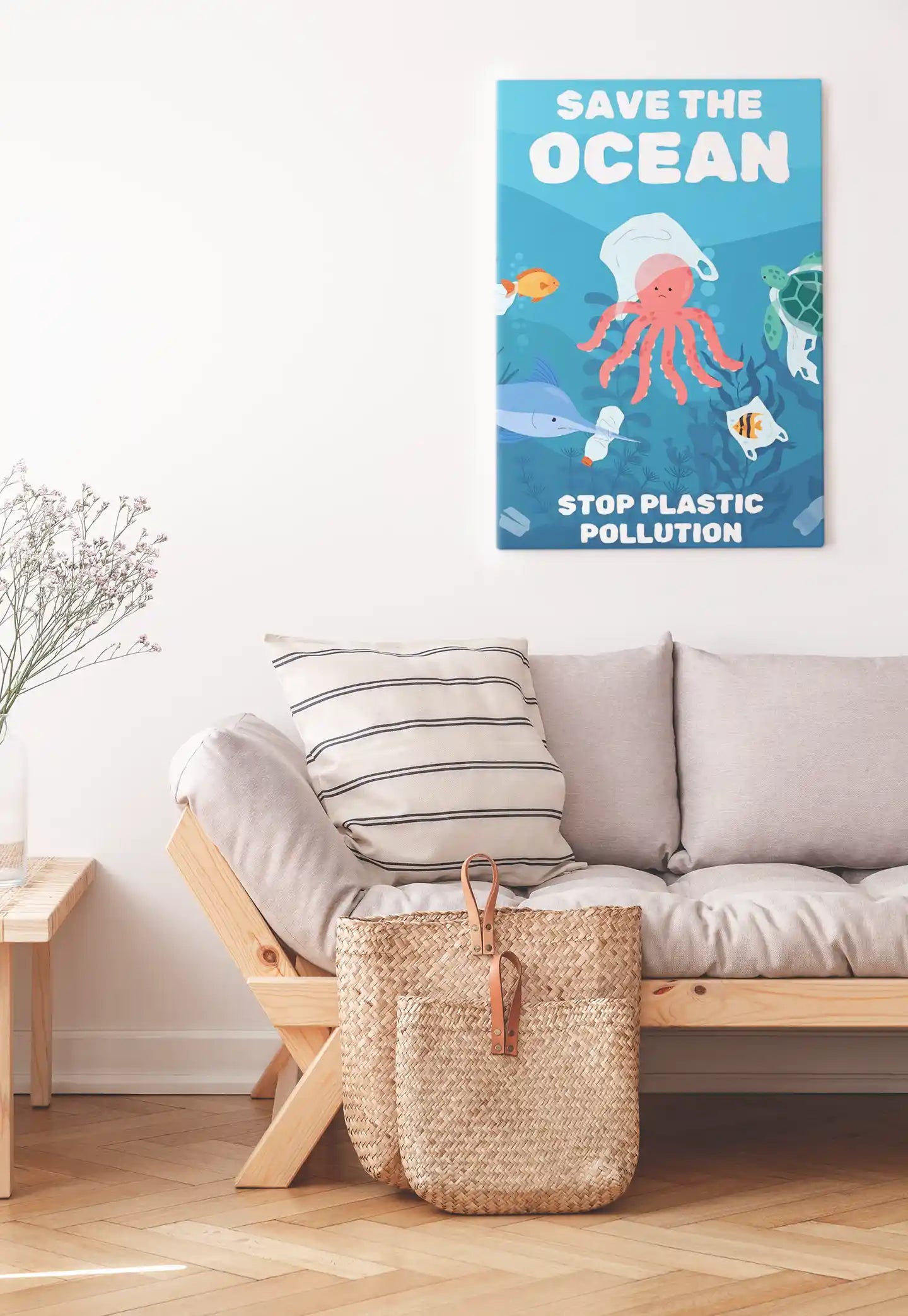 Save the Ocean, Stop Plastic Pollution Poster