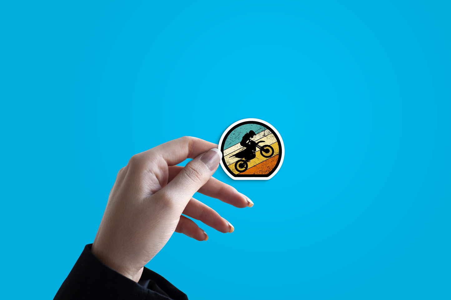 Retro Vintage Motorcycle Adventure Ride Sticker