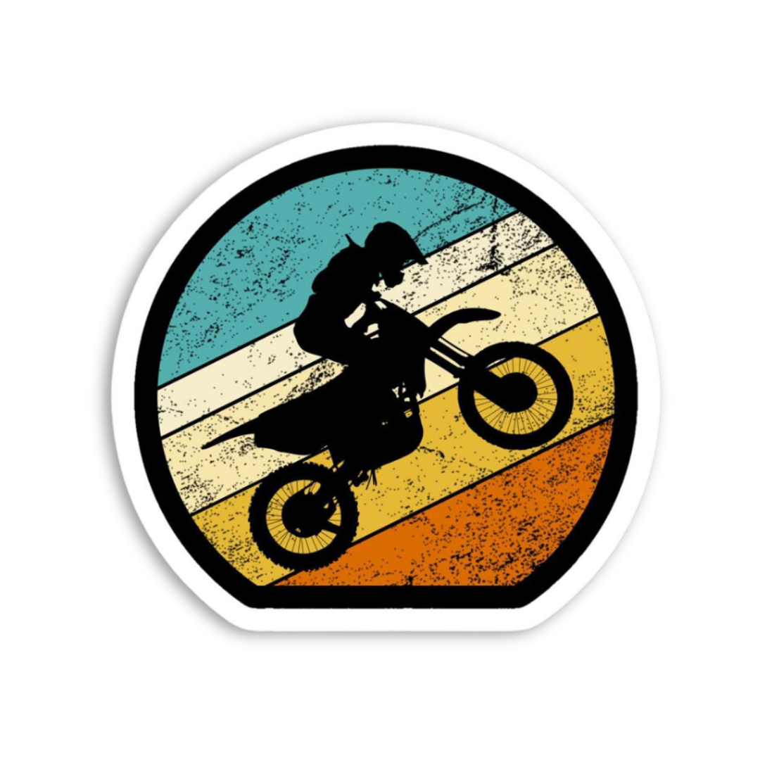 Retro Vintage Motorcycle Adventure Ride Sticker
