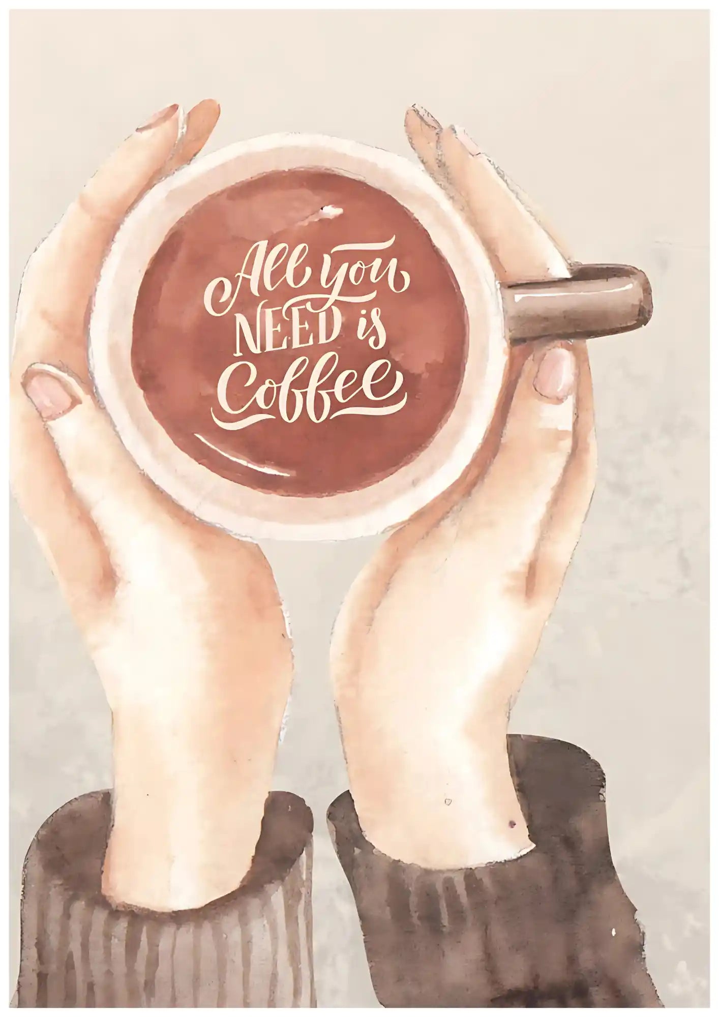 Aesthetic Coffee Time Relaxation Poster