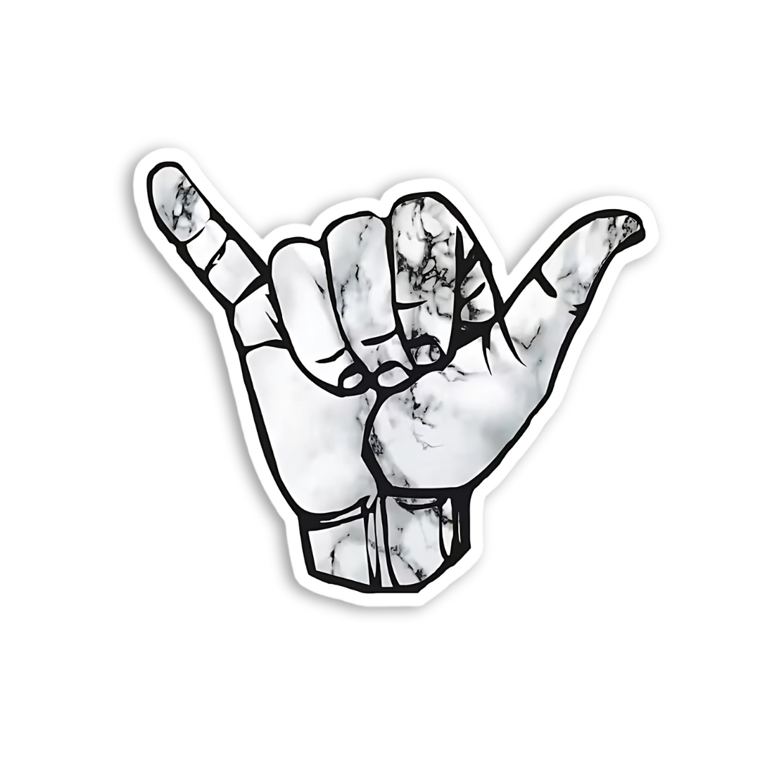 Biker Rock Hand Gesture Symbol Sticker