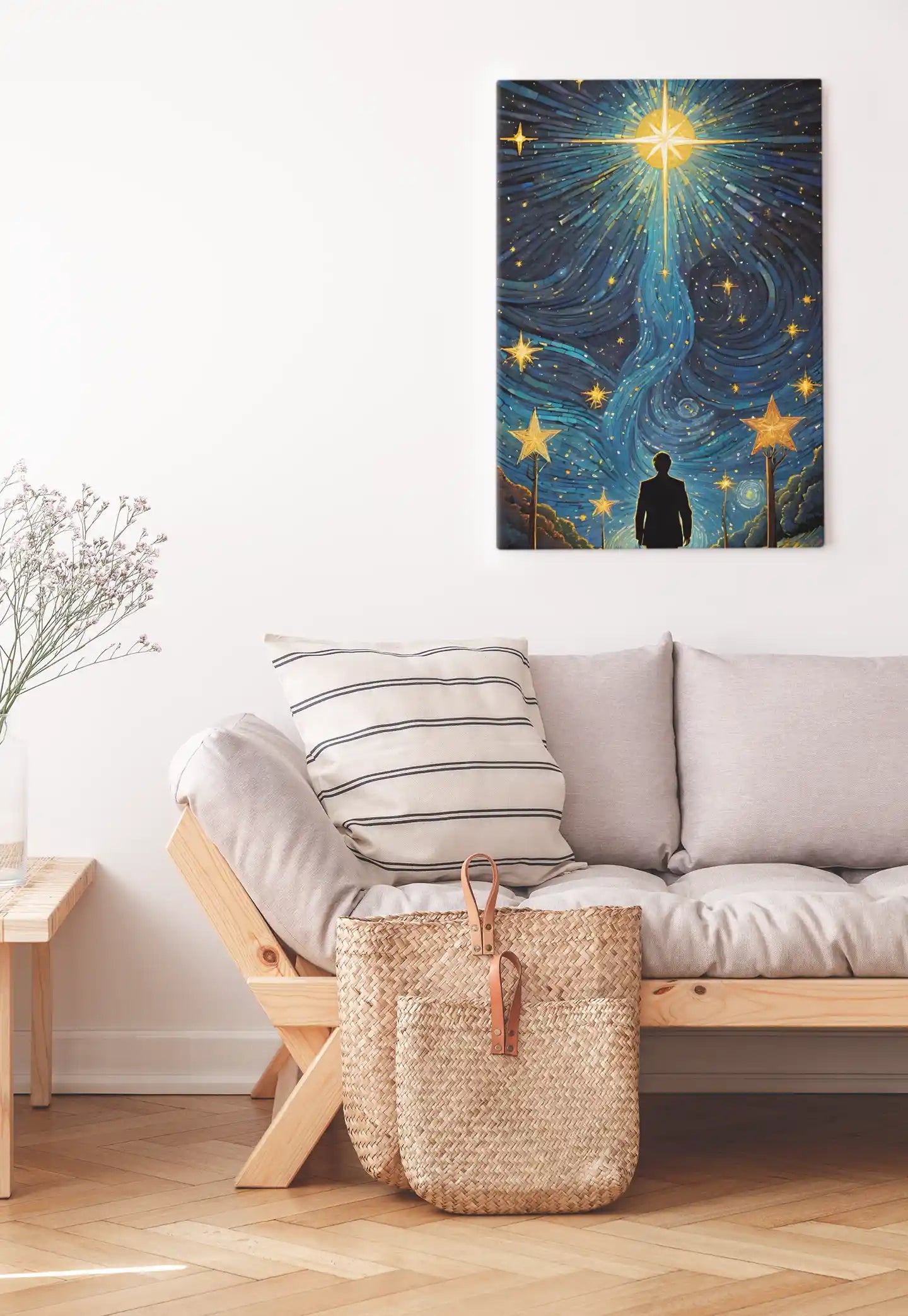 Meditative Starry Night Sky Art Poster