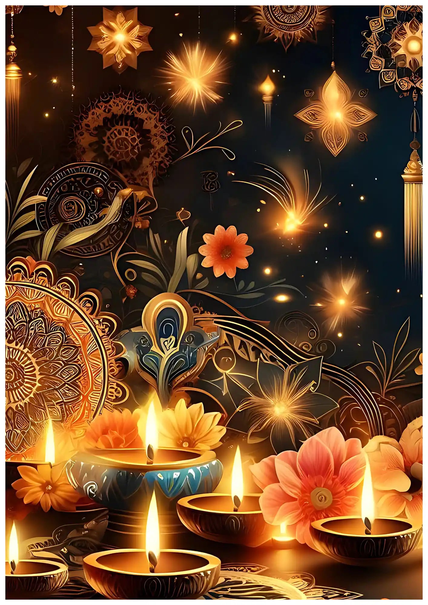 Warm Candlelight Festive Ambiance Poster