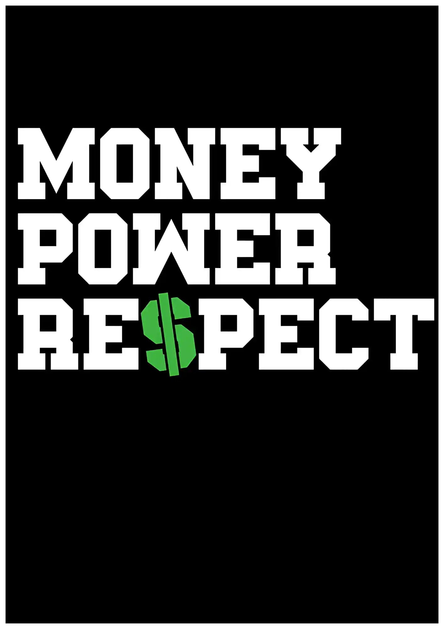 Money Power Respect Motivational Typography Poster