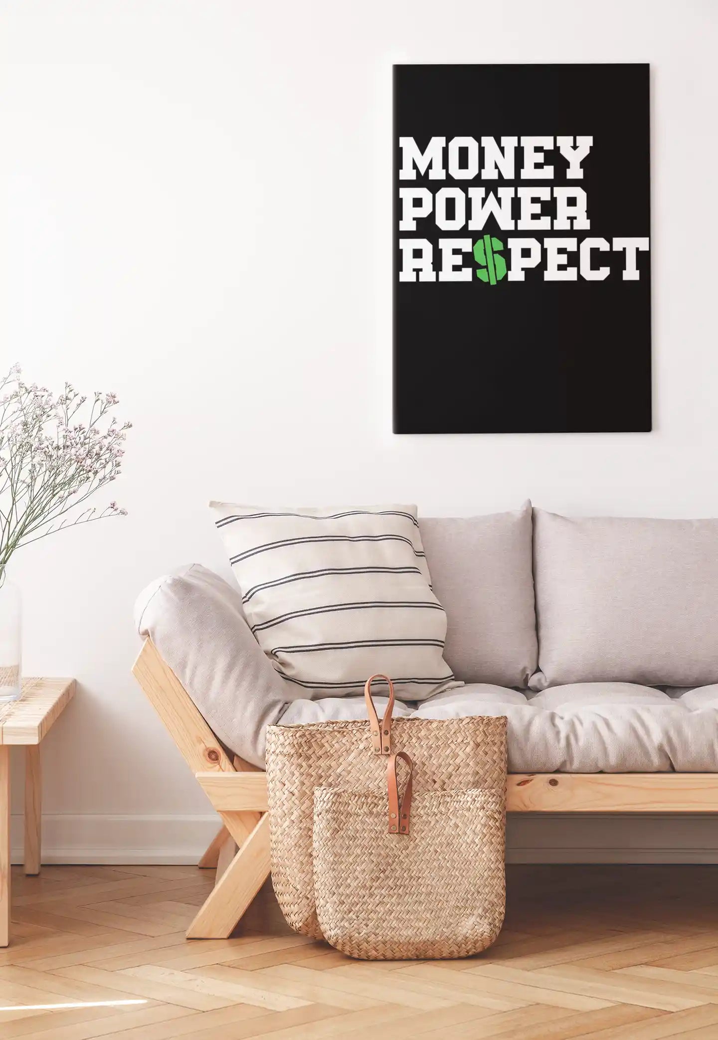 Money Power Respect Motivational Typography Poster