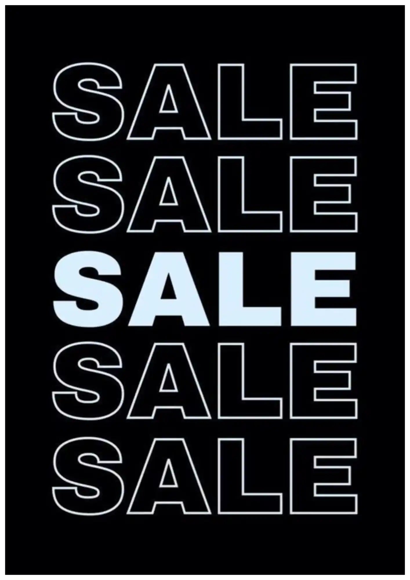 Sale Banner Typography Promotional Marketing Poster