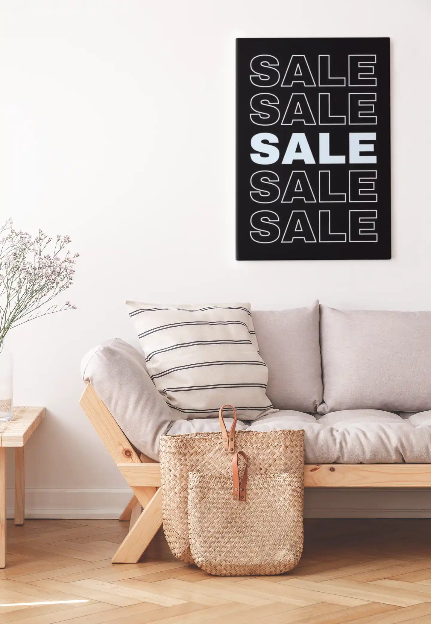 Sale Banner Typography Promotional Marketing Poster