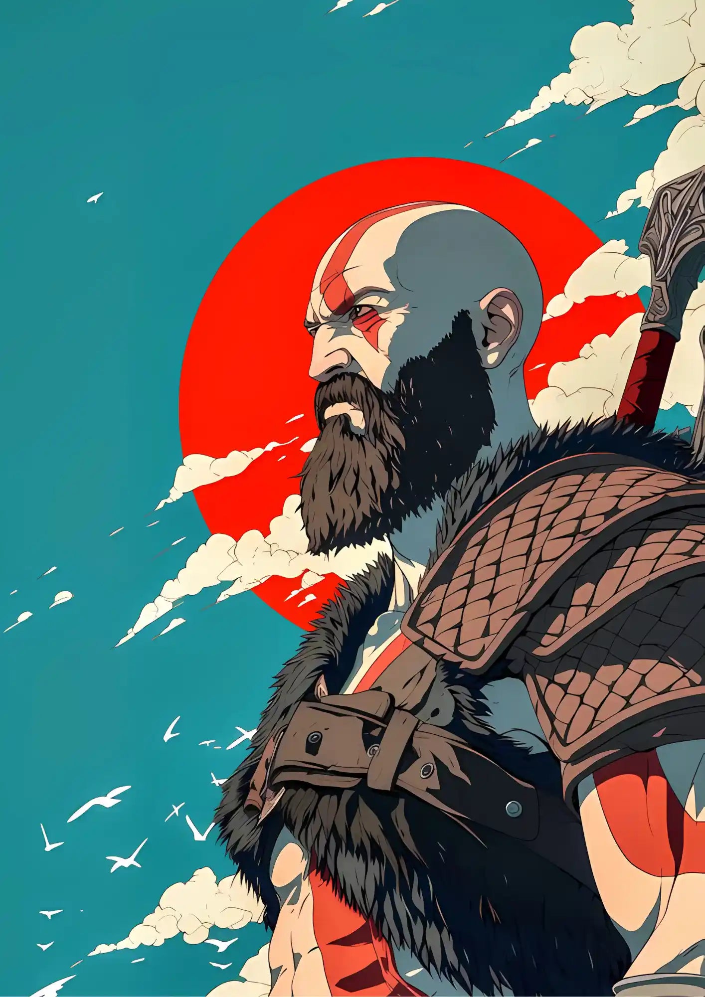 Cyberpunk Samurai Warrior Poster