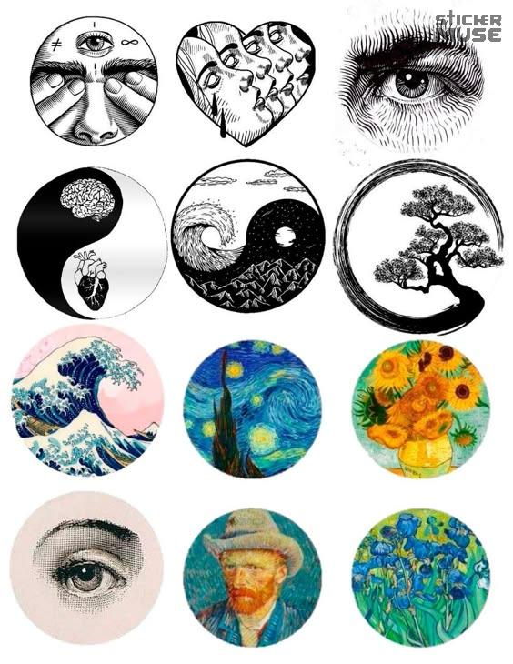 Abstract Edition – Meaningful Designs | STICKER PACK (12 Pcs)