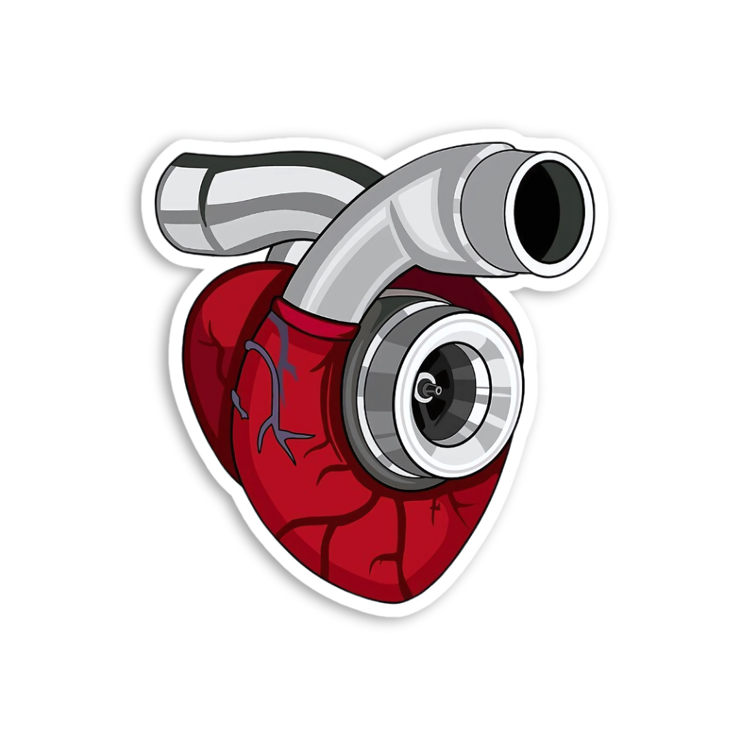 Turbo Power Racing Engine Boost Sticker