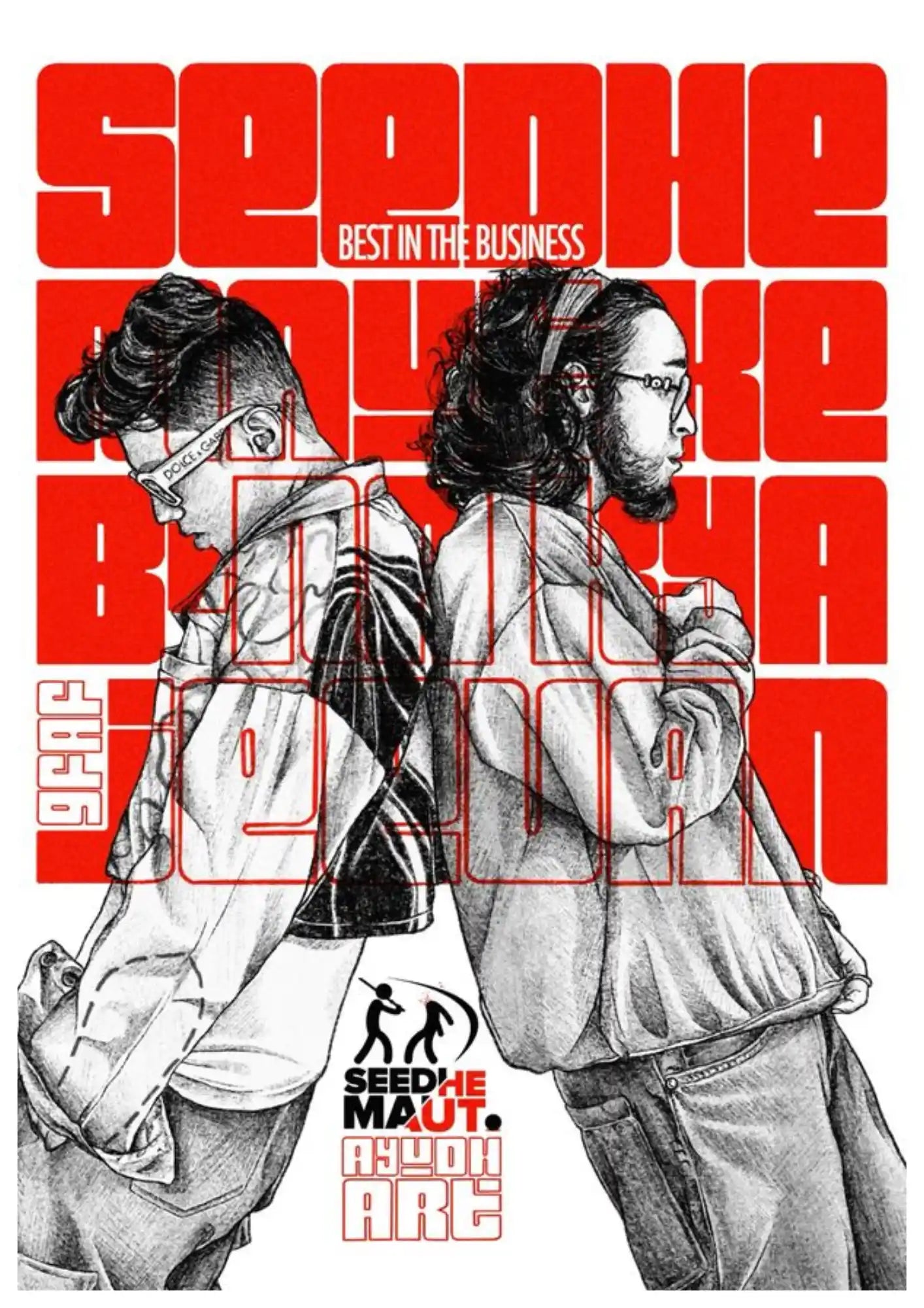 Dynamic Hip-Hop Rap Legends Art Poster