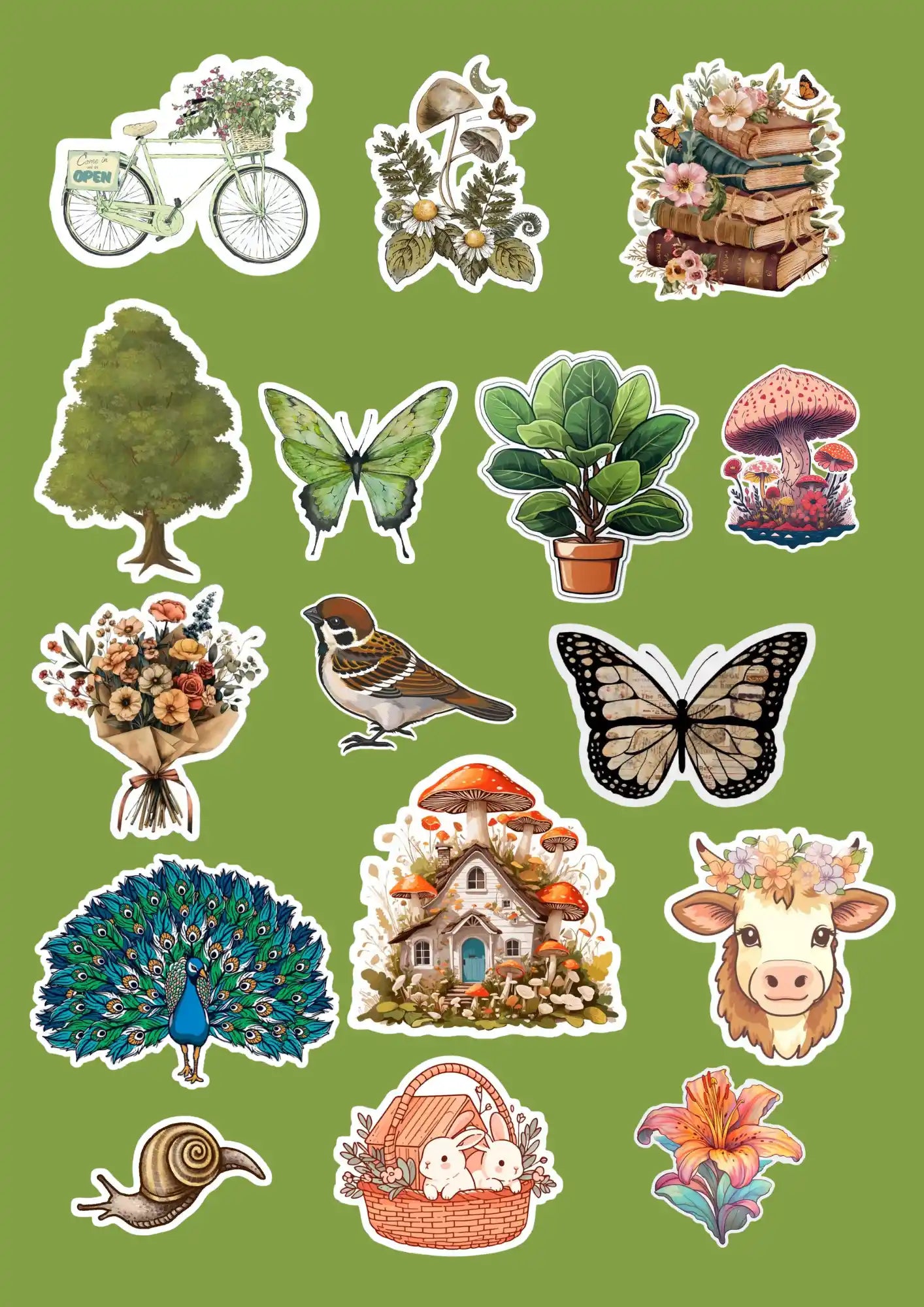 Nature Wonders with Animals and Plants Art Pack (16 Pcs)
