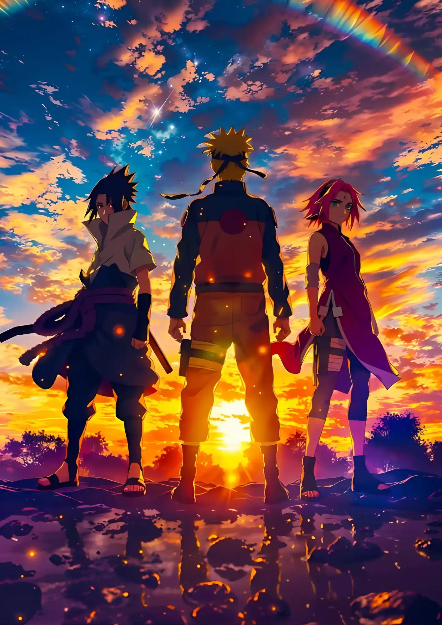 Sci-Fi Warrior Sunset Battle Scene