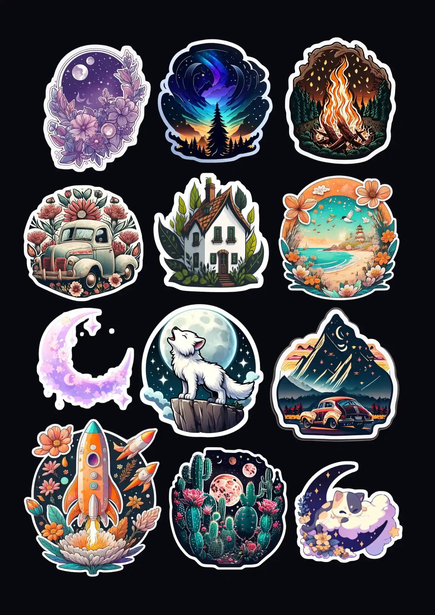 Mystical Moon and Stars Cosmic Magic Pack (12 Pcs)