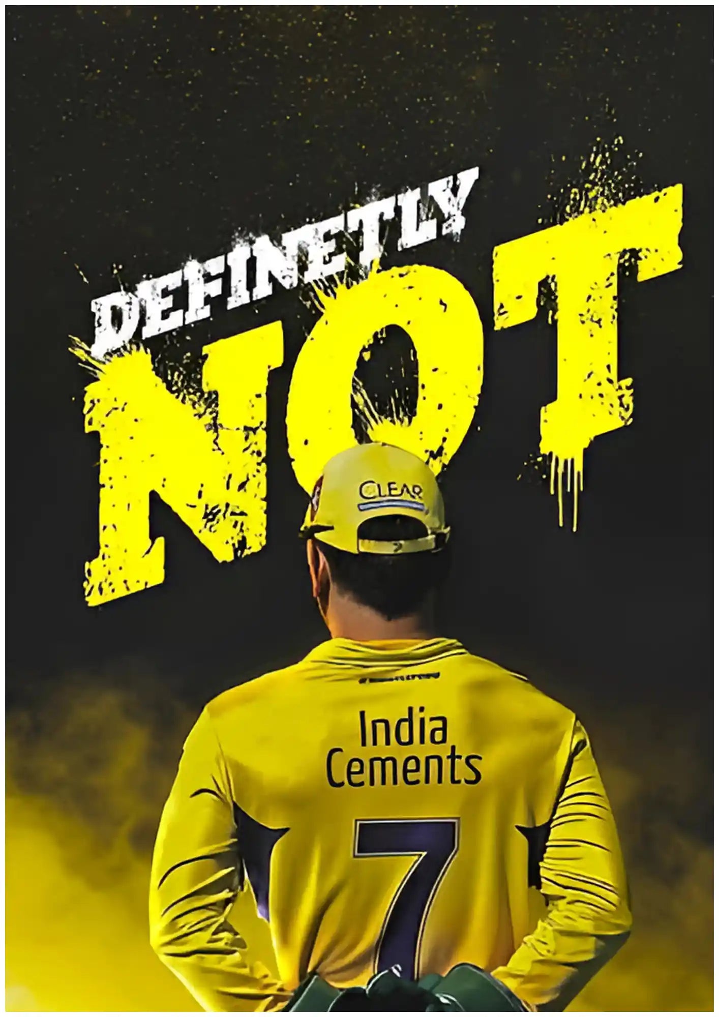 MS Dhoni “Definitely Not” Farewell Poster - IPL