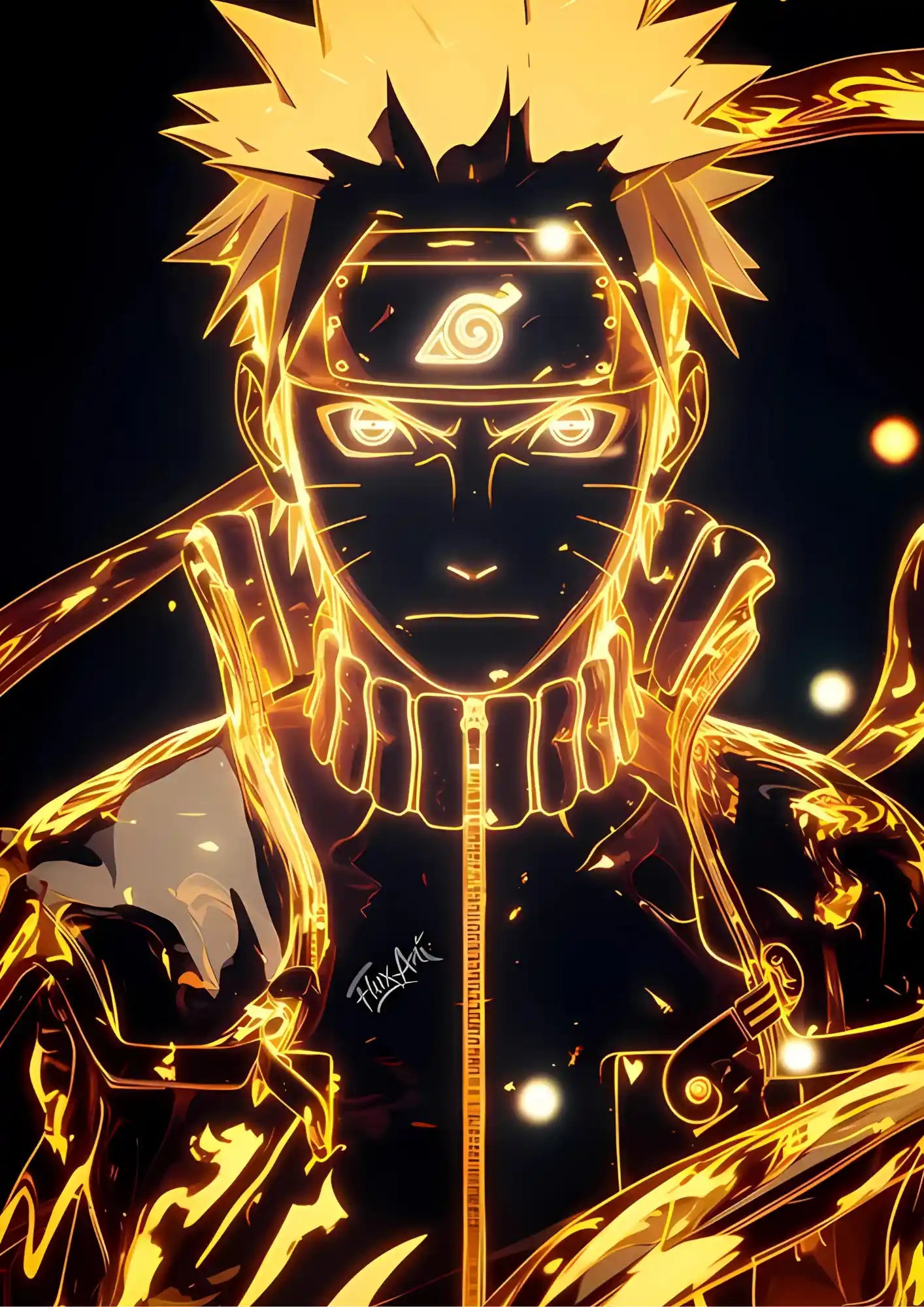 Golden Aura Power Poster