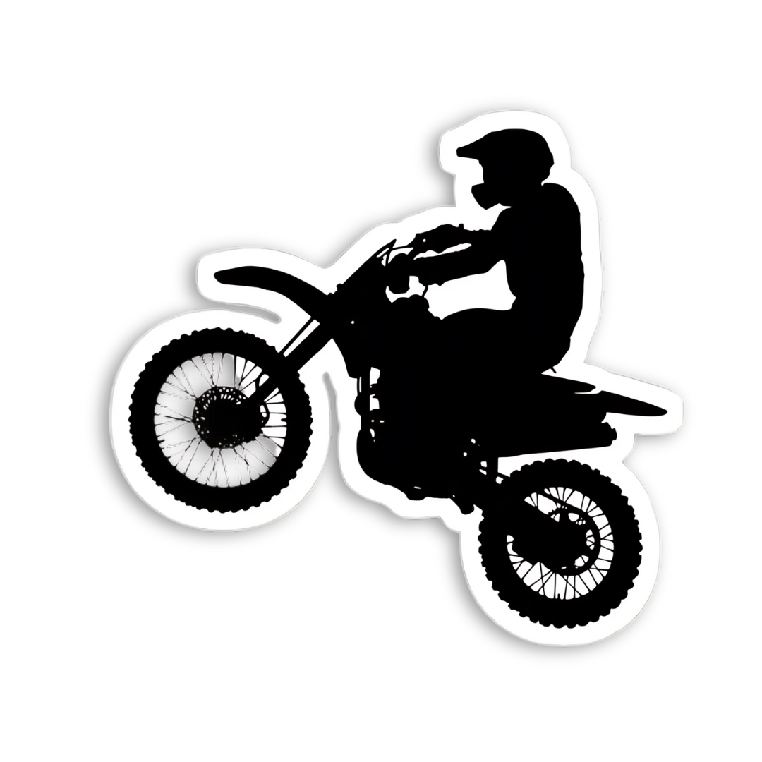 Extreme Stunt Rider Biker Jump Sticker
