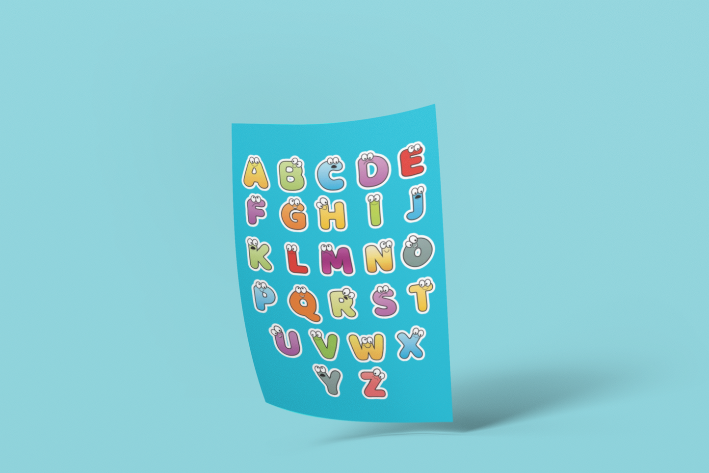 Colorful Alphabet Stickers for Early Learning Fun Sticker Pack (25 Pcs)