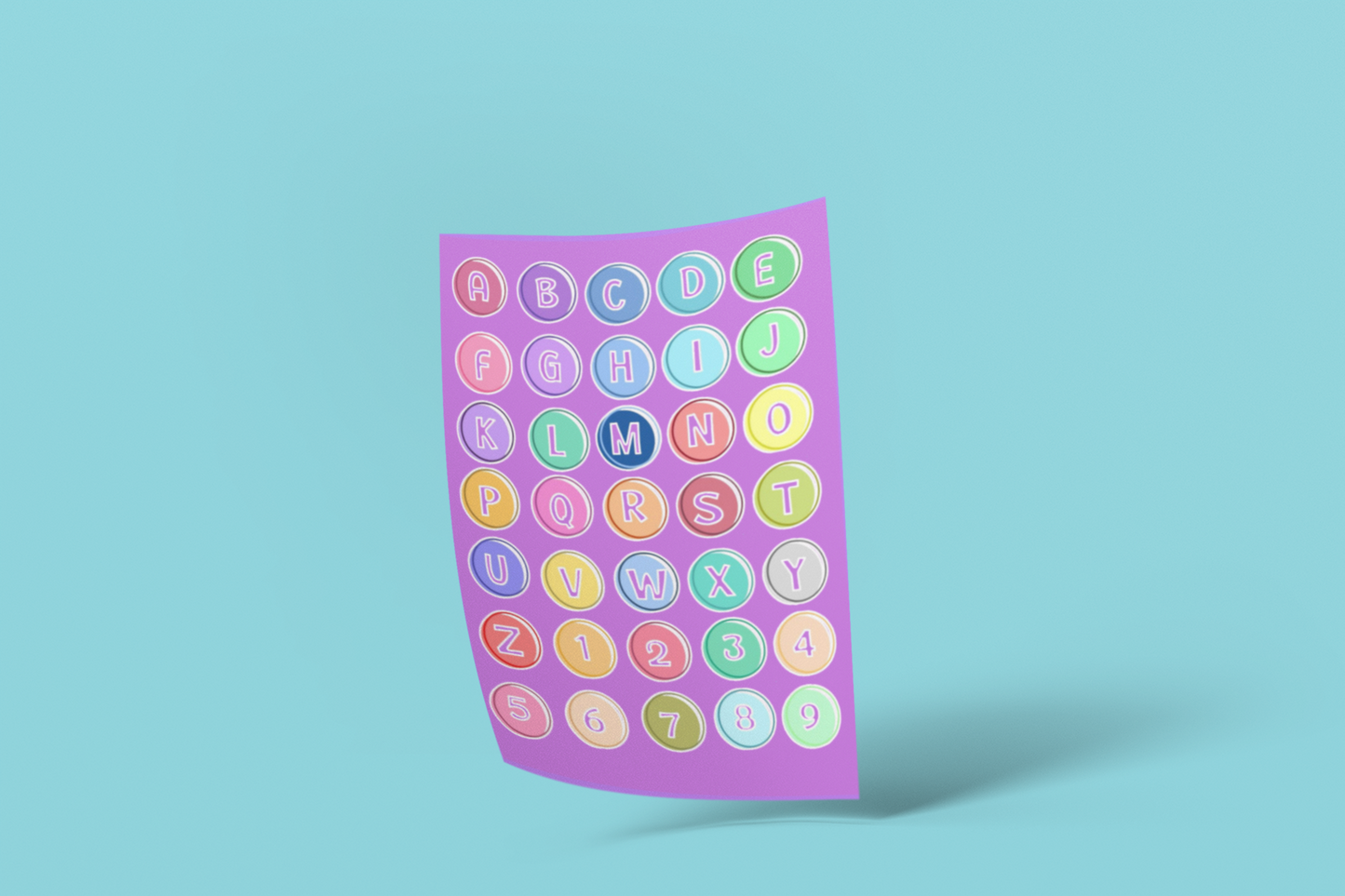 Engaging Alphabet and Number Stickers for Kids Sticker Pack (35 Pcs)