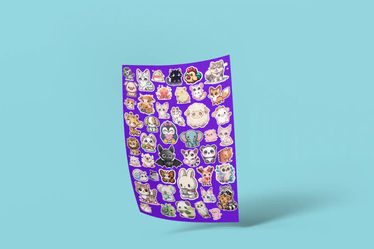 Playful Baby Animals and Sweet Cartoon Faces Pack (55 Pcs)