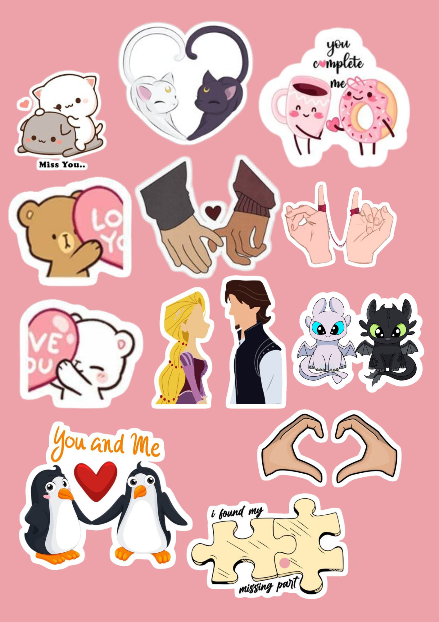 Couple – Romantic & Cute (12 Pcs)