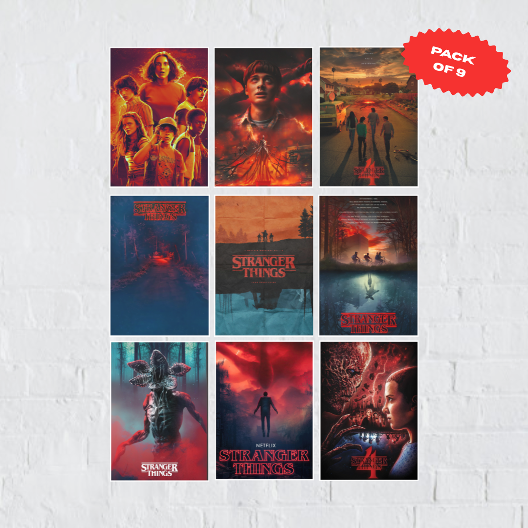 Stranger Things Poster Combo Pack of 9