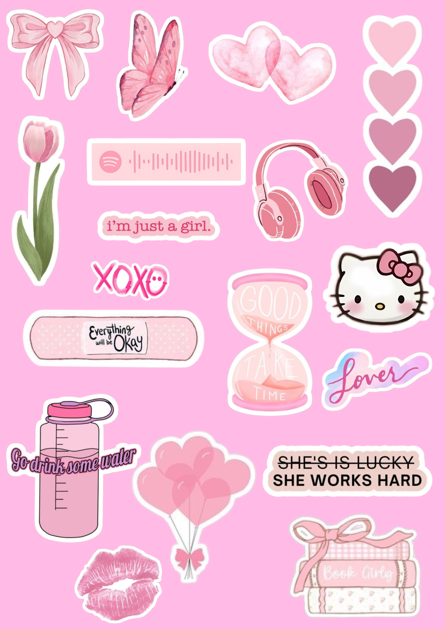 Girly – Cute & Pink (18 Pcs)