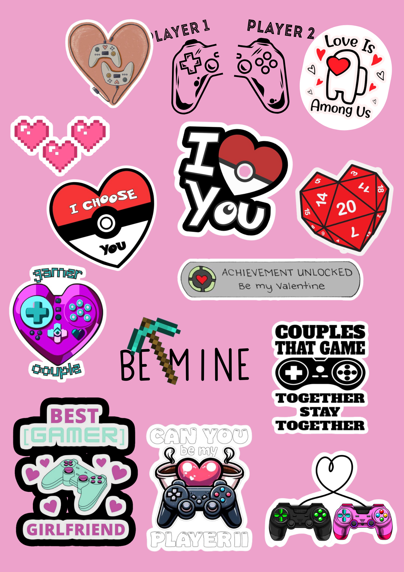 Gamer Love – Play & Love (14 Pcs)