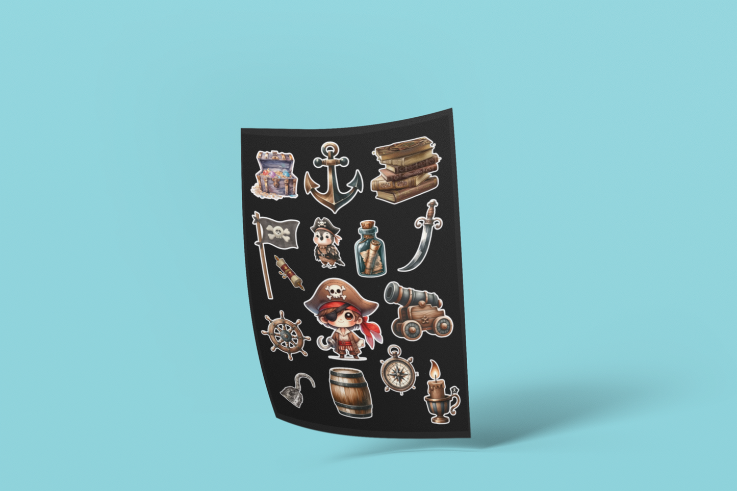 Exciting Pirate Stickers for Little Explorers Sticker Pack (15 Pcs)