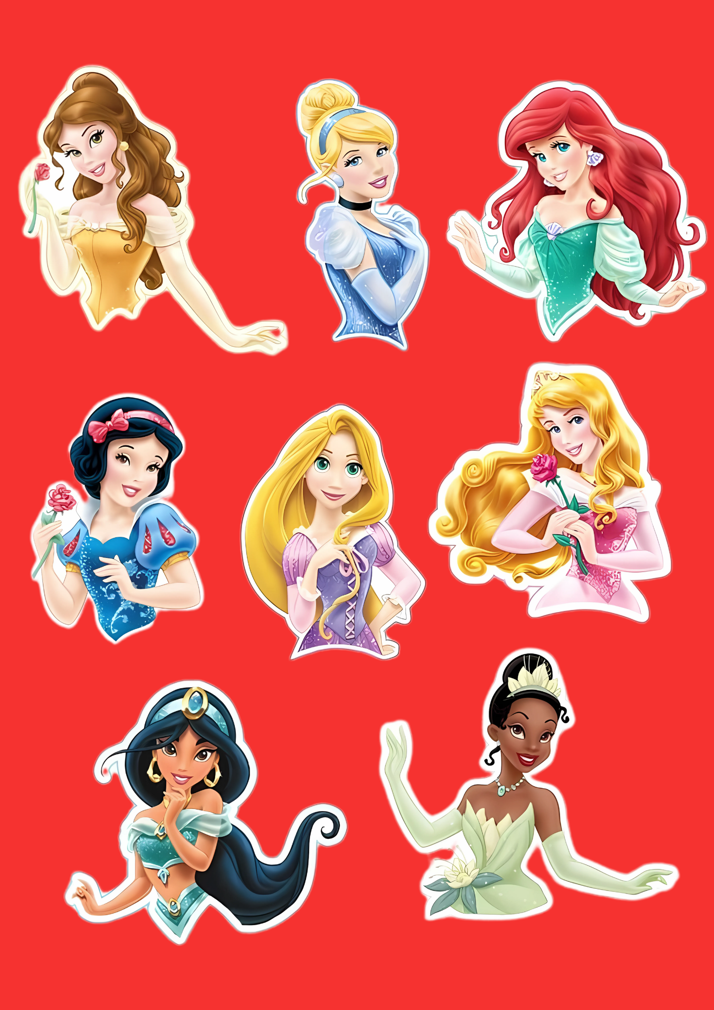 Royal Princess Stickers for Enchanting Playtime Sticker Pack (8 Pcs)