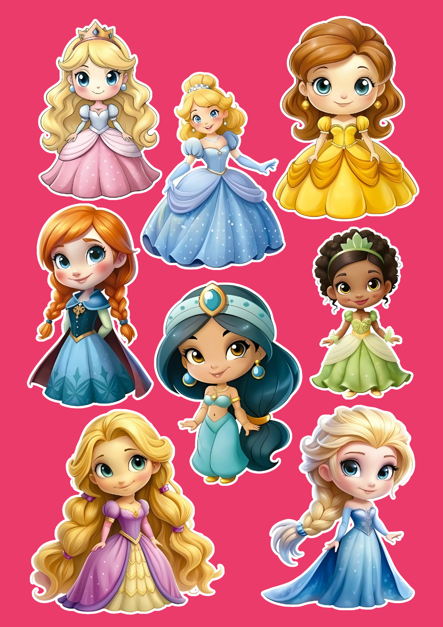 Magical Princess Stickers for Fairy Tale Lovers Sticker Pack (9 Pcs)