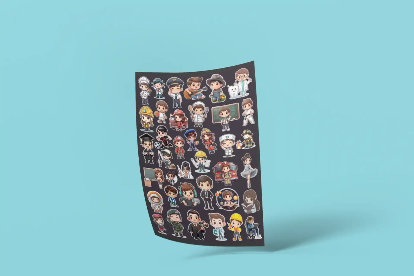 Cute Occupation Characters in Professional Sticker Pack (38 Pcs)