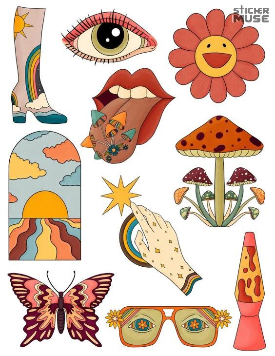Mushroom Aesthetic – Nature’s Magic | STICKER PACK (10 Pcs)