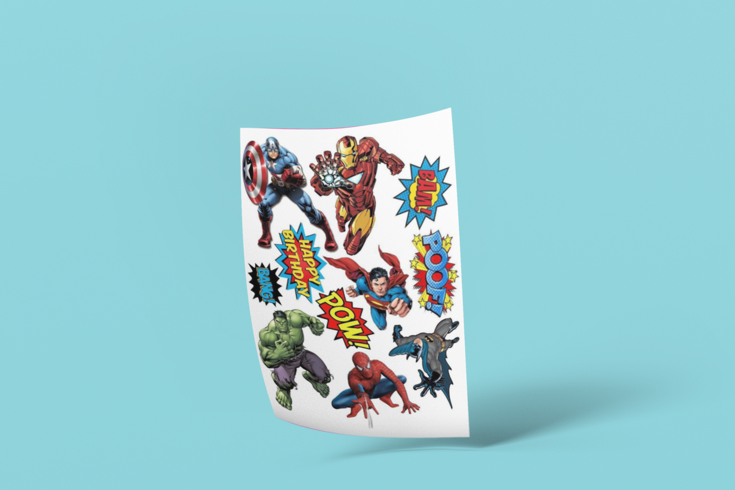 Avengers and DC Action Sticker Pack (11 pcs)
