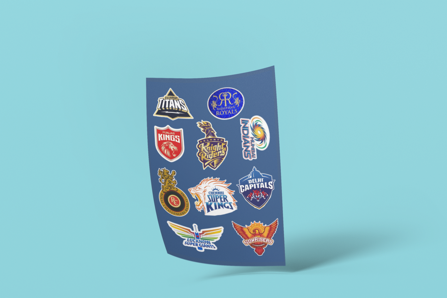 IPL Team Logos – Official Franchises Sticker Pack (12 Pcs)
