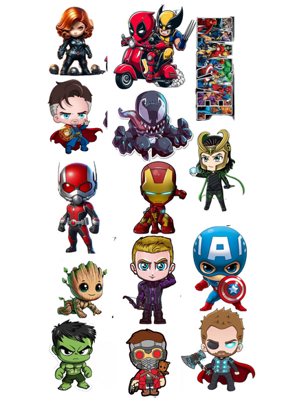 Marvel Caricature Style Character Pack (14 pcs)