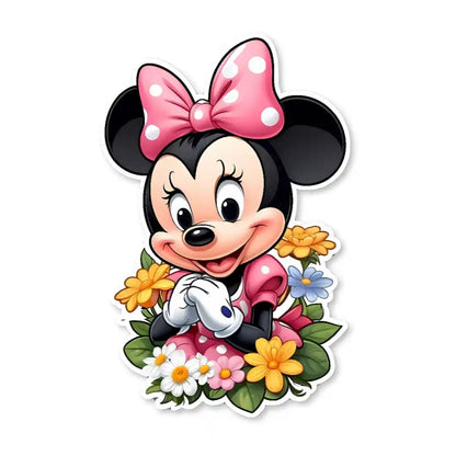 Minnie Mouse with Floral Wreath