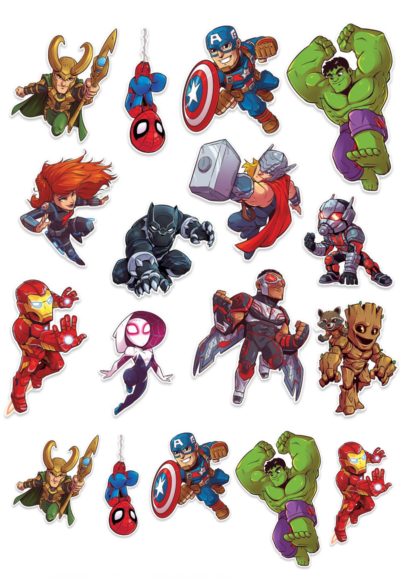 Stickerpack Marvel - (17 pcs)