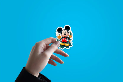 Cheerful Mickey with Flowers