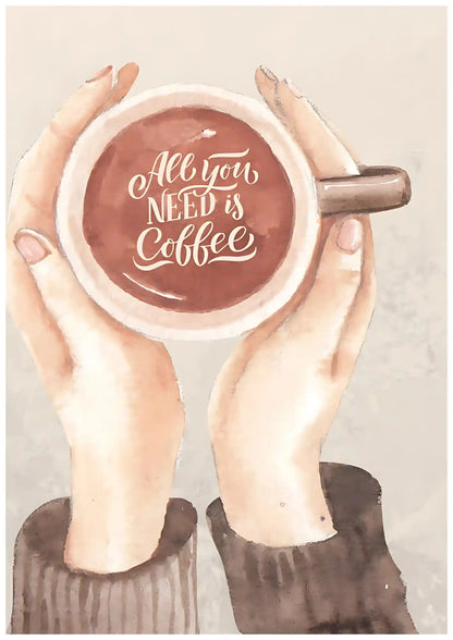 Aesthetic Coffee Time Relaxation Poster