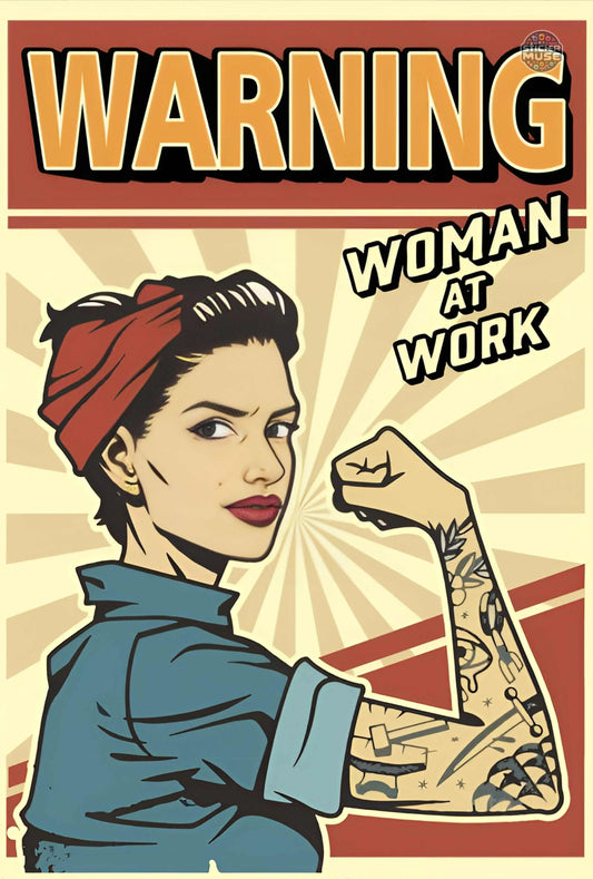 Warning Woman at Work | POSTER