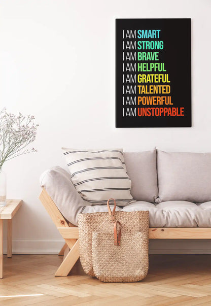 Affirmations of Strength and Positivity Poster
