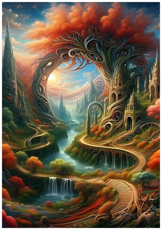 Enchanted Forest Magical Portal Fantasy Poster