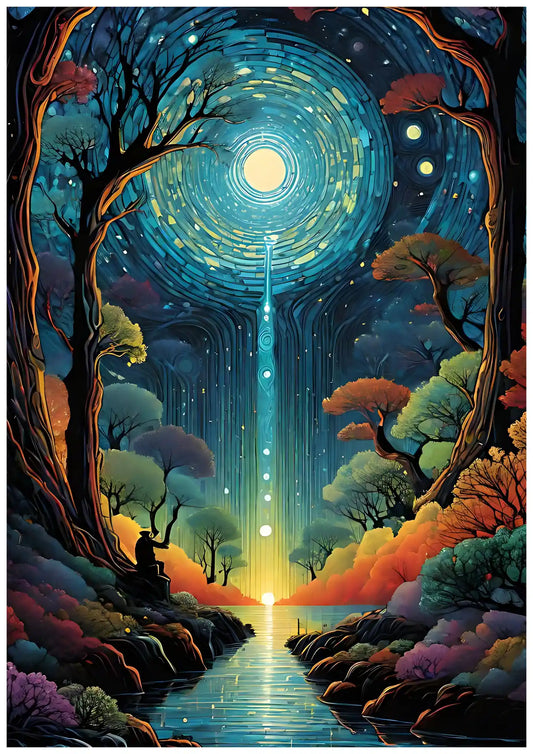Dreamy Galaxy Starry Night Cosmic Poster