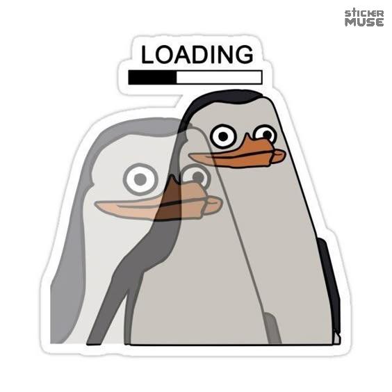 Loading Penguin – Slow Progress | STICKERS